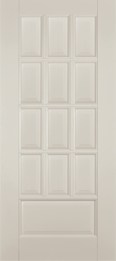 Межкомнатная дверь из массива Ока Лондон №1 Эмаль слоновая кость глухая — фото 1