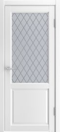 Изображение товара Межкомнатная эмалитовая дверь Liga Silver белая остекленная