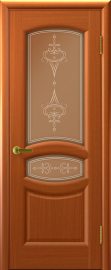 Изображение товара Межкомнатная шпонированная дверь Luxor Анастасия Темный Анегри Т74 остекленная
