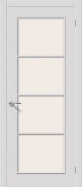 Изображение товара Межкомнатная эмалированная дверь Браво Ритм К-33 (Белый) остекленная