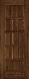Изображение товара Межкомнатная дверь из массива Ока Лондон №1 Античный орех глухая