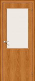 Изображение товара Строительная ламинированная дверь Браво Гост-13 Л-12 (МиланОрех) остекленная