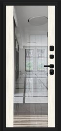 Дополнительное изображение товара Входная стальная дверь Браво Лайнер-3 Total Black/Nordic Oak