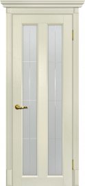 Изображение товара Межкомнатная дверь с эко шпоном Мариам Тоскана-5 Ваниль остекленная