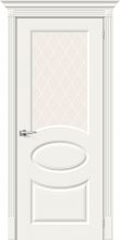 Изображение товара Межкомнатная эмалированная дверь Браво Скинни-21 Whitey остекленная
