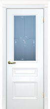 Изображение товара Межкомнатная ульяновская дверь Текона Смальта 06 Белый RAL 9003 остекленная