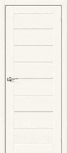 Межкомнатная дверь Браво-22 White Wood остекленная (ст. Magic Fog) — фото 1