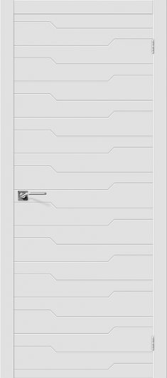 Межкомнатная эмалированная дверь Браво Граффити-1 К-23 (Белый) глухая — фото 1