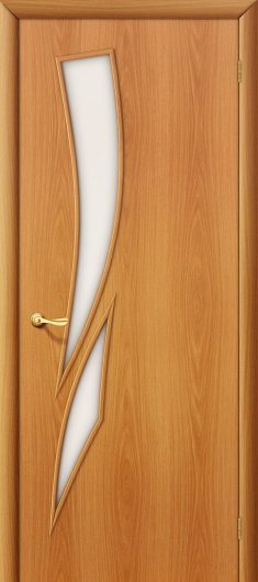 Межкомнатная ламинированная дверь Браво 8С Л-12 (МиланОрех) остекленная — фото 1