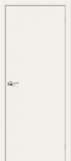 Межкомнатная ламинированная дверь Браво-0 White Mix глухая — фото 1