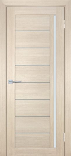 Межкомнатная дверь с эко шпоном Мариам Техно 741 Капучино остекленная — фото 1