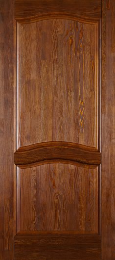 Межкомнатная дверь из массива Ока Лео Античный орех глухая — фото 1