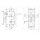 Замок врезной сувальдный с защёлкой в комплекте с ручкой ЗВ9.009/17 (серебро), 4 кл. №1