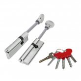 Изображение товара Цилиндровый механизм (D-PRO507-8) D-PRO5007-8Key75(40+10+25) CP хром 5+1Key со штоком перекод.