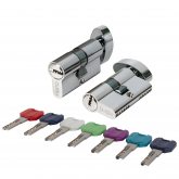 Изображение товара Цилиндровый механизм MaxPro7002Knob70mm(30+10+30) SSC сатин.хром 7key с вертушкой