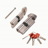 Изображение товара Цилиндровый механизм X-PRO5002 Knob 60 (25+10+25) SN-3 мат.никель короткий шток с вертушкой 5Key