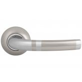 Изображение товара Раздельная дверная ручка Palidore A-134 белый никель/хром
