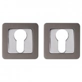 Изображение товара Накладка под цилиндр ET.K.QR52 (ET QR) GR/CP-23 графит/хром
