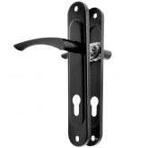 Изображение товара Ручка дверная на планке РФ1-85/07А (черный)