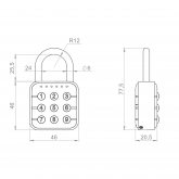 Изображение товара Замок навесной умный кодовый PL-SMART-CODE подвес