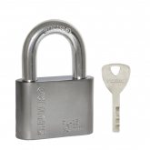 Изображение товара Замок навесной PL-WEATHER-1550 Nickel 4 fin key ( PL-15-50) диск. /блистер