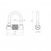 Изображение товара Замок навесной PL-WEATHER-CODE перекод. /подвес