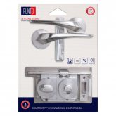 Изображение товара Комплект ручек с защелкой c запиранием LM/A SET72R.RS52.METEOR/HD SN-3 матовый никель