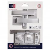 Изображение товара Комплект ручек с защелкой c запиранием LM/A SET72K.QS52.OPTIMA/HD SN-3 матовый никель