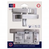 Изображение товара Комплект ручек с защелкой c запиранием LM/A SET72K.QS52.TRENTO/HD SN-3 матовый никель