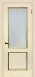Изображение товара Межкомнатная дверь с эко шпоном Мариам Мурано-1 Магнолия остекленная