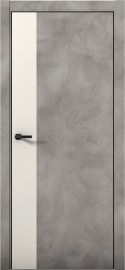 Изображение товара Межкомнатная дверь с экошпоном Aurum Doors Плутоний Pu 6 Бетон LOFT Black Edition Магнолия