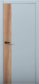 Изображение товара Межкомнатная дверь с экошпоном Aurum Doors Паладий Pd 6 Deep Blue Кромка ABC Дуб Натуральный