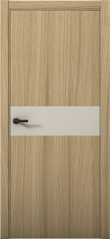 Изображение товара Межкомнатная дверь с экошпоном Aurum Doors Плутоний Pu 5 Дуб Светлый Кромка ABC Силк Грей