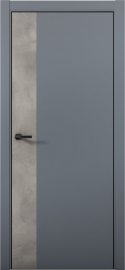 Изображение товара Межкомнатная дверь с экошпоном Aurum Doors Паладий Pd 6 Антрацит Black Edition Бетон LOFT