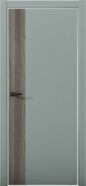 Изображение товара Межкомнатная дверь с экошпоном Aurum Doors Паладий Pd 6 Deep Green Al White Дуб Миндаль