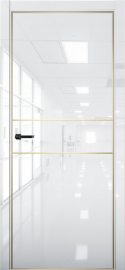 Изображение товара Межкомнатная дверь с экошпоном Aurum Doors Платина Pt 3 Crystall White Gold Edition