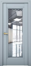 Изображение товара Межкомнатная дверь с экошпоном Aurum Doors Кобальт Co 30 Deep Blue Прозрачное стекло