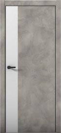 Изображение товара Межкомнатная дверь с экошпоном Aurum Doors Плутоний Pu 6 Бетон LOFT Black Edition Манхэттен