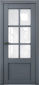 Изображение товара Межкомнатная дверь с экошпоном Aurum Doors Кобальт Co 21 Антрацит Белый лакобель