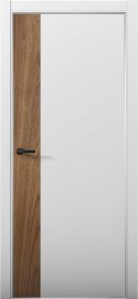 Изображение товара Межкомнатная дверь с экошпоном Aurum Doors Паладий Pd 6 Манхэттен Анодированная кромка Al Орех Пекан