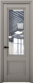 Изображение товара Межкомнатная дверь с экошпоном Aurum Doors Кобальт Co 40 Варм грей Прозрачное стекло