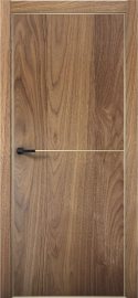 Изображение товара Межкомнатная дверь с экошпоном Aurum Doors Плутоний Pu 2 Орех Пекан Gold Edition