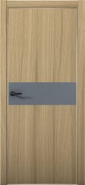 Изображение товара Межкомнатная дверь с экошпоном Aurum Doors Плутоний Pu 5 Дуб Светлый Gold Edition Антрацит
