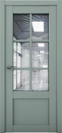 Изображение товара Межкомнатная дверь с экошпоном Aurum Doors Кобальт Co 21 Deep Green Прозрачное зеркало