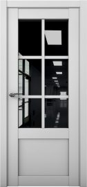 Изображение товара Межкомнатная дверь с экошпоном Aurum Doors Кобальт Co 21 Манхэттен Черный лакобель