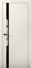Изображение товара Межкомнатная дверь с экошпоном Aurum Doors Паладий Pd 7 Магнолия Кромка ABC Черный лакобель