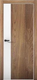 Изображение товара Межкомнатная дверь с экошпоном Aurum Doors Плутоний Pu 6 Орех Пекан Al White Аляска