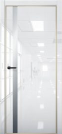 Изображение товара Межкомнатная дверь с экошпоном Aurum Doors Платина Pt 7 Crystall White Gold Edition Сильвер грей