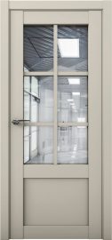 Изображение товара Межкомнатная дверь с экошпоном Aurum Doors Кобальт Co 21 Силк грей Прозрачное зеркало