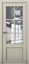 Изображение товара Межкомнатная дверь с экошпоном Aurum Doors Кобальт Co 21 Силк грей Прозрачное стекло